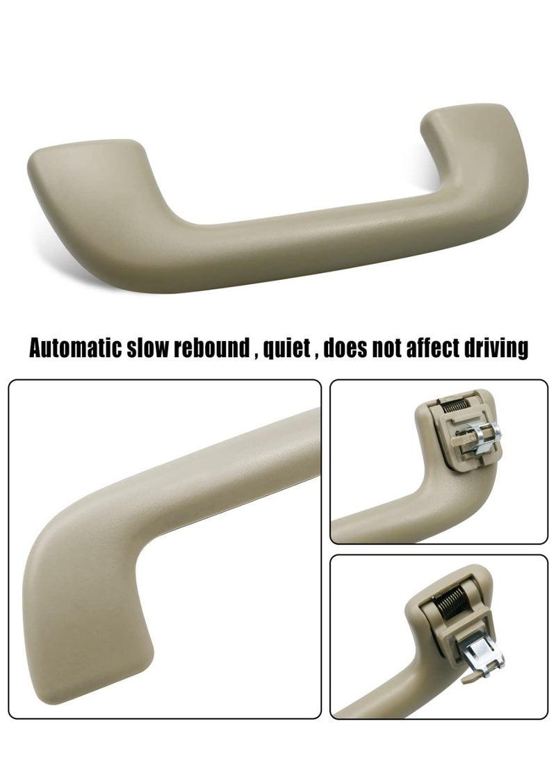 KISSUN Auto Roof Pull Handle Grab Rail Without Hook Fits for Toyota Corolla Rav4 Yaris Aruis Replace 74610-52020 74610-52030 74619-0M010 74683-8010, Beige Gray Front Handrail, 1PC - Image 5